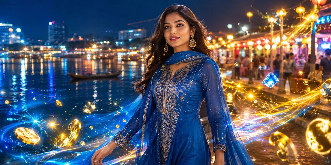 বাংলাদেশে সালোয়ার-কামিজ পরে মোবাইলে ফুটবল অডস দেখছেন একজন ব্যবহারকারী